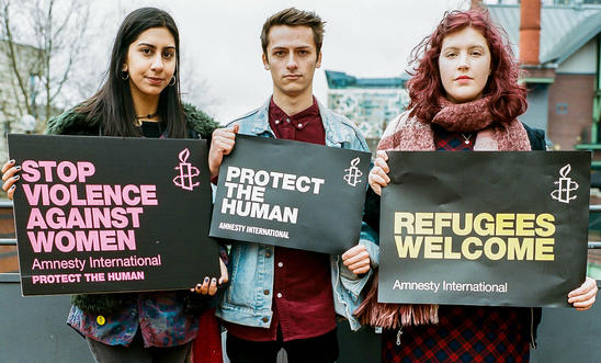 Amnesty International activists Amnesty International activists
